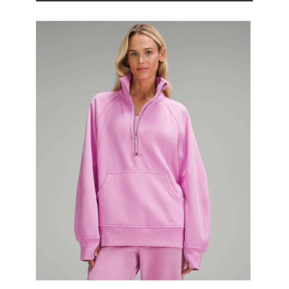 Lululemon Scuba Oversized Funnel-Neck Half Zip Long Dahlia Mauve size M/L